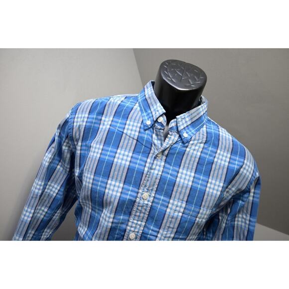 J Crew Slim Fit Dress Shirt Plaid Casual Long Sleeve Front Pocket Mens Large - Picture 4 of 7